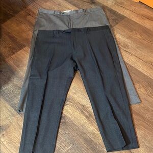 Zanella Gray and Black Dress Pants Elegant Business Style 2